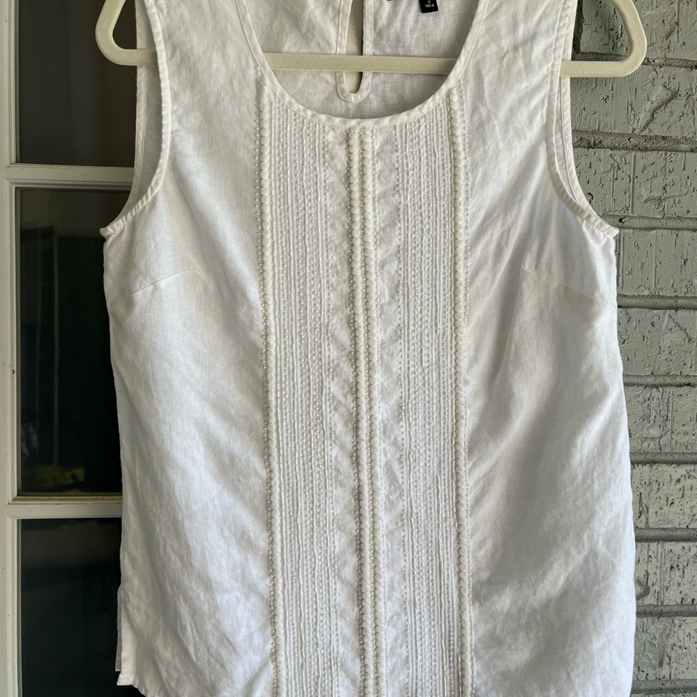 White linen shirt